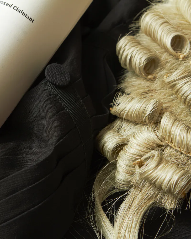 Image of barrister wig and parchment